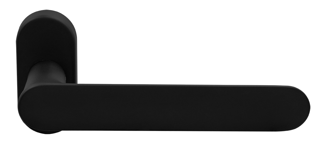 Ручка оконная LE BOAT W1 NERO-ST на прямоугольной розетке, цвет черный soft-touch, латунь фото morelli Владивосток