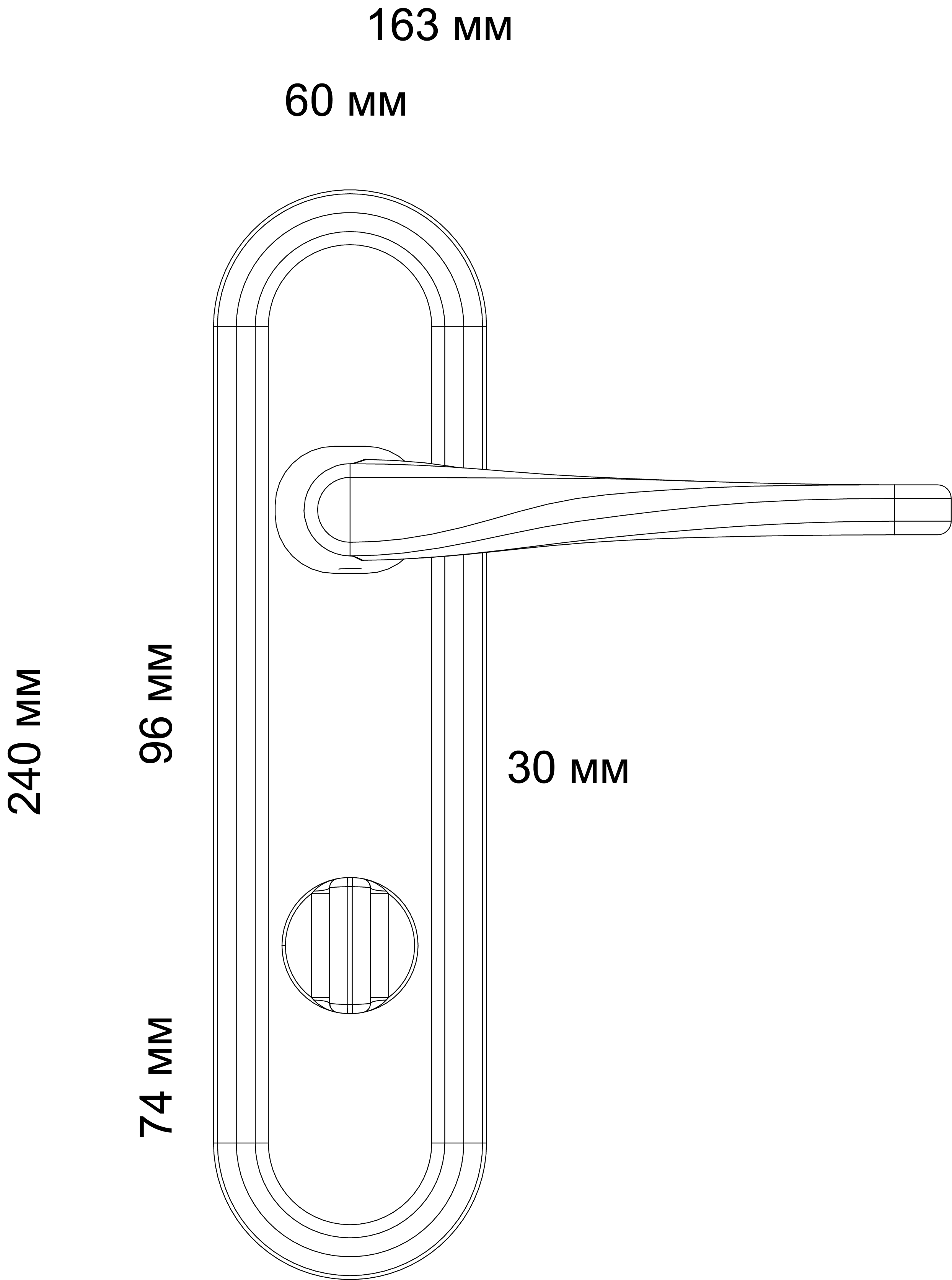 Ручка дверная THE OLYMPICS PLR WF на планке, цвет Зимняя стужа/Winter Frost фото фурнитура Владивосток