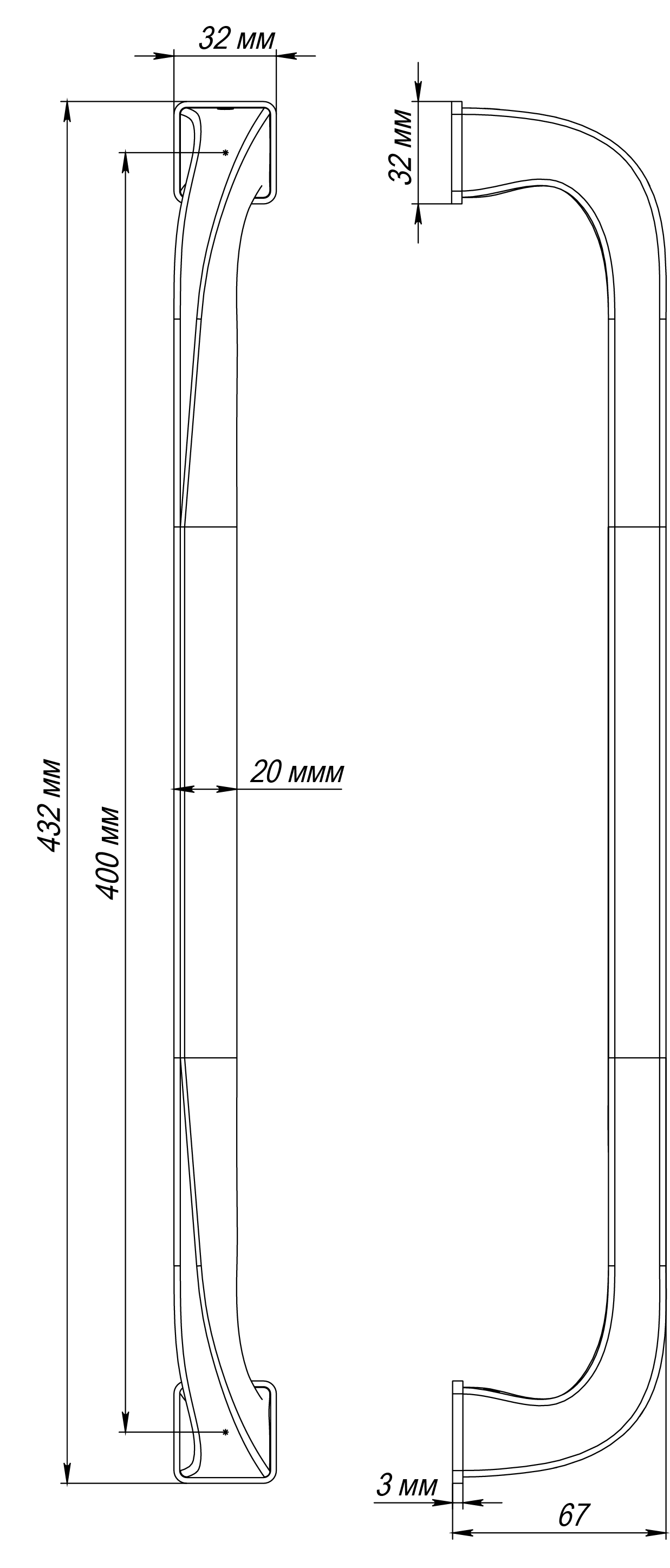 Ручка-скоба WD CONCERT HALL PH SST, цвет Летняя гроза/Summer Storm фотомореллиВладивосток