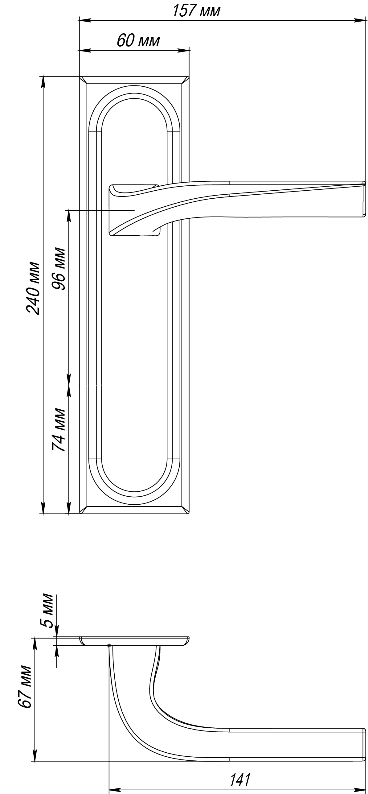 Ручка дверная WD CONCERT HALL PLS AH на планке, цвет Осенний мёд/Autumn Honey фото фурнитура Владивосток