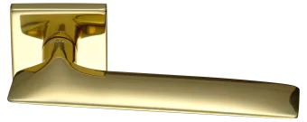 Ручка дверная GALACTIC S5 OTL раздельная на квадратном основании , цвет золото, ЦАМ