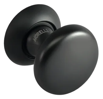 Ручка дверная круглая FOSTER MHR-1 BL на розетке, цвет - черный