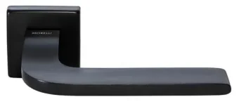Ручка дверная SPUTNIK S5 NERO раздельная на квадратной розетке 7 мм, цвет черный, ЦАМ