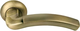 Ручка дверная ПАЛАЦЦО MH-02 MAB/AB раздельная на круглой розетке, цвет бронза/ант.бронза, ЦАМ