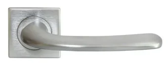 Ручка дверная SAND NC-7-S CSA раздельная на квадратном основании, цвет матовый хром, латунь