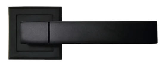 FUKOKU, ручка дверная на квадратной накладке MH-28 BL-S, цвет - черный фото купить в Владивостоке