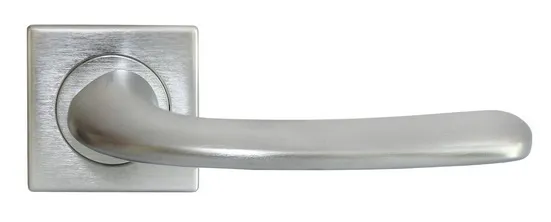 Ручка дверная SAND NC-7-S CSA раздельная на квадратном основании, цвет матовый хром, латунь фото купить Владивосток