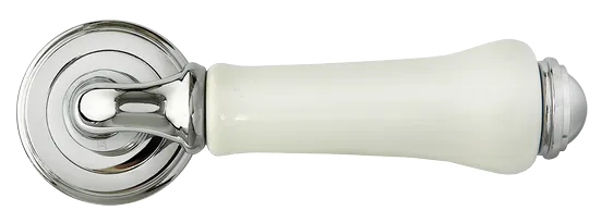 UMBERTO, ручка дверная MH-41-CLASSIC PC/W, цвет- хром/белый фото купить в Владивостоке