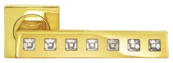 Ручка дверная CULLINAN S1 OTL раздельная на квадратной розетке, цвет золото, латунь