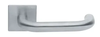 Ручка дверная SOYUZ-APOLLO S1 SSS раздельная на квадратной розетке, цвет матовый хром, латунь