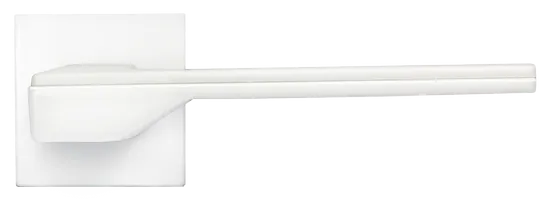 PIERRES, ручка дверная на квадратной накладке MH-49-S6 W, цвет - белый фото купить в Владивостоке