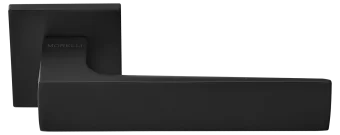 Ручка дверная MIRA MH-54-S6 BL раздельная на квадратном основании 6 мм, цвет черный, ЦАМ Light