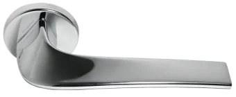Ручка дверная COMETA R5 CRO раздельная на круглом основании, цвет хром, ЦАМ