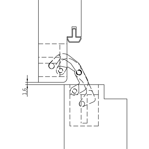 HH-19 B, скрытая петля, цвет - черный фотомореллиВладивосток