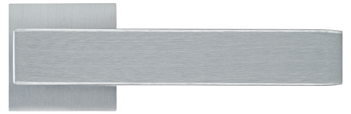 LOT ручка дверная  на квадратной розетке 6 мм, MH-56-S6 SSC, цвет - супер матовый хром фото купить в Владивостоке