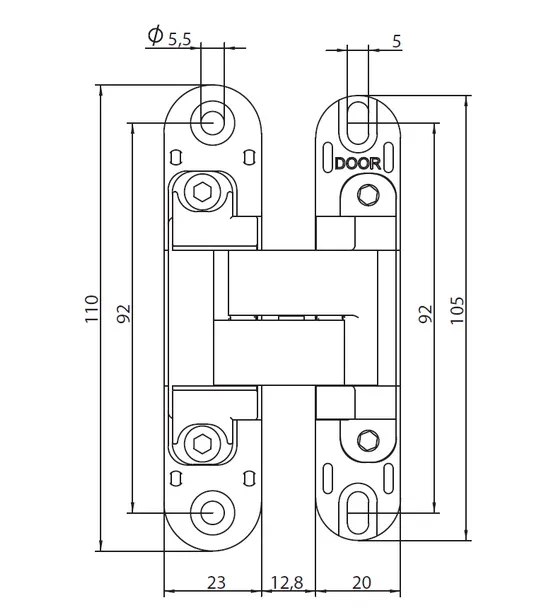 HH-19 B, скрытая петля, цвет - черный фото купить в Владивостоке
