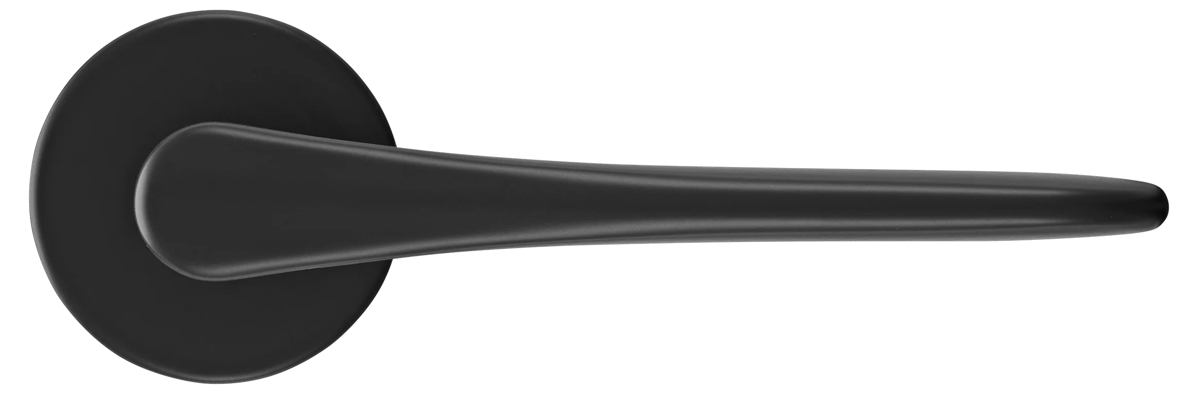 AULA R5 NERO, ручка дверная на розетке 7мм, цвет -  черный фото купить в Владивостоке