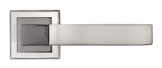 FUKOKU, ручка дверная MH-28 SN/BN-S, на квадратной накладке, цвет - бел. никель/черн. никель фото купить в Владивостоке