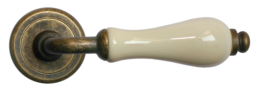 CERAMICA, ручка дверная CC-3 OBA/CHAMP, цвет - античная бронза/шампань фото купить в Владивостоке