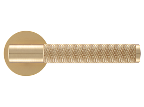 Ручка дверная "AZRIELI" на круглой розетке 6 мм, MH-57-R6T MSG, цвет - мат. сатинированное золото фото купить в Владивостоке