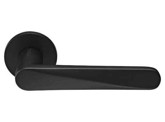 CAYAN - ручка дверная  на круглой розетке 6 мм, MH-58-R6 BL,  цвет - чёрный фото купить Владивосток