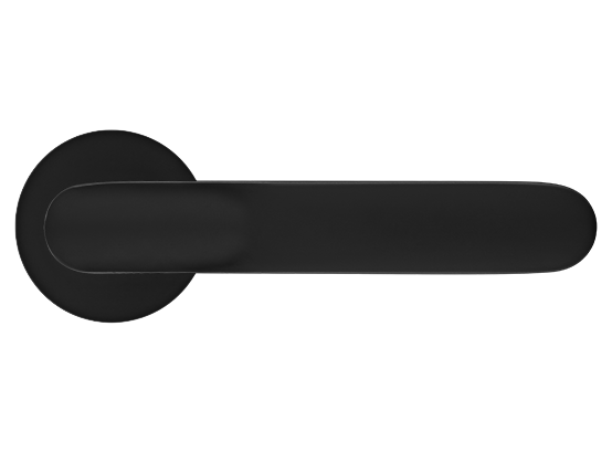 GARAK  ручка дверная на круглой розетке 6 мм, MH-59-R6 BL, цвет - чёрный фото купить в Владивостоке